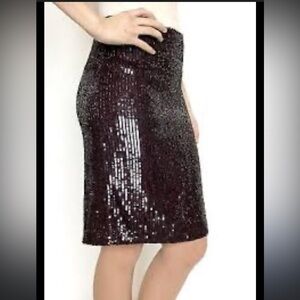 Karen Kane Black Sequin Pencil Skirt